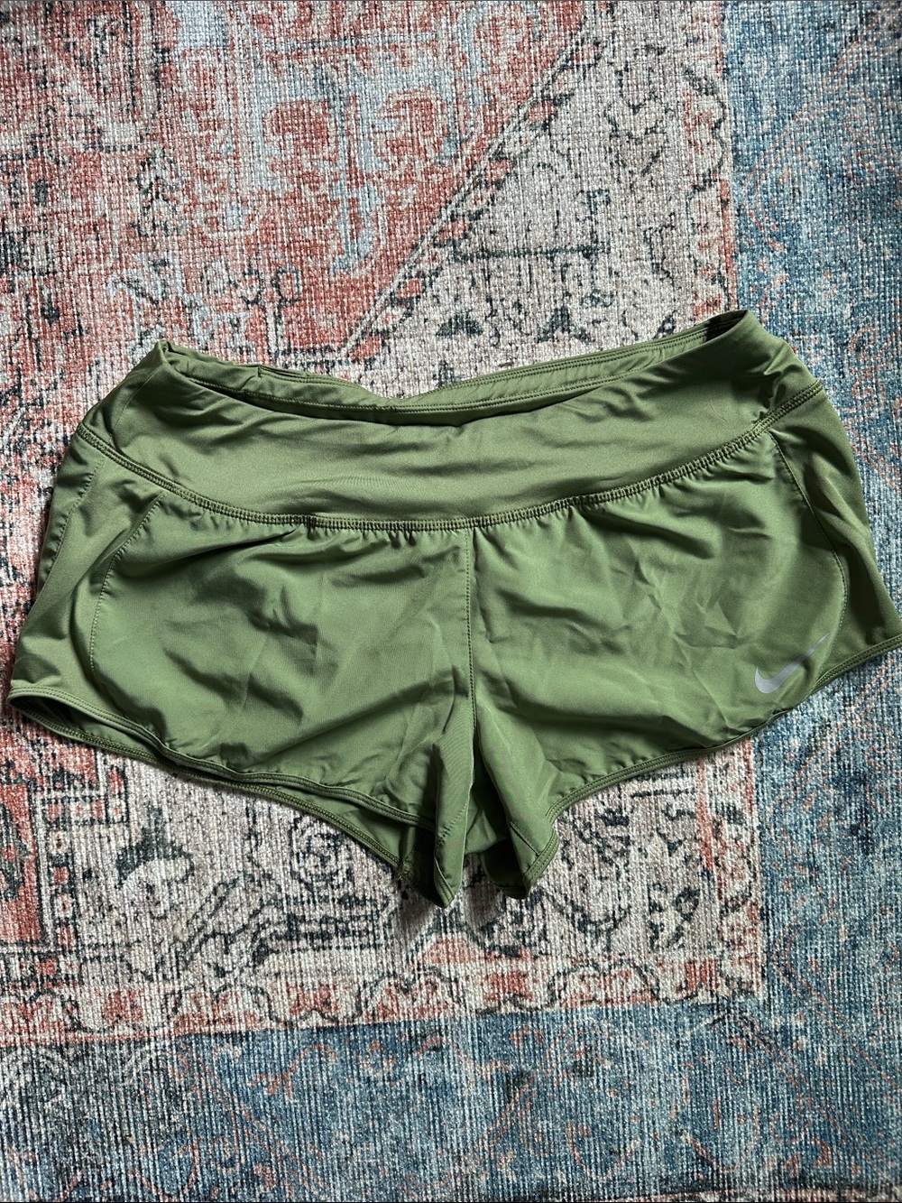 Nike Dri Fit Olive Performance Running Shorts